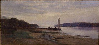 在哈德逊河上，靠近多布渡轮 On the Hudson, near Dobb’s Ferry (1870)，蒂凡尼