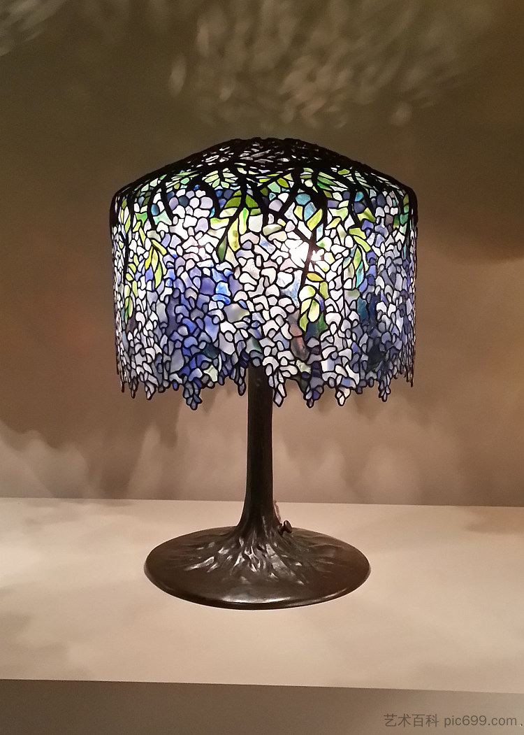 紫藤台灯 Wisteria Table Lamp (1902)，蒂凡尼