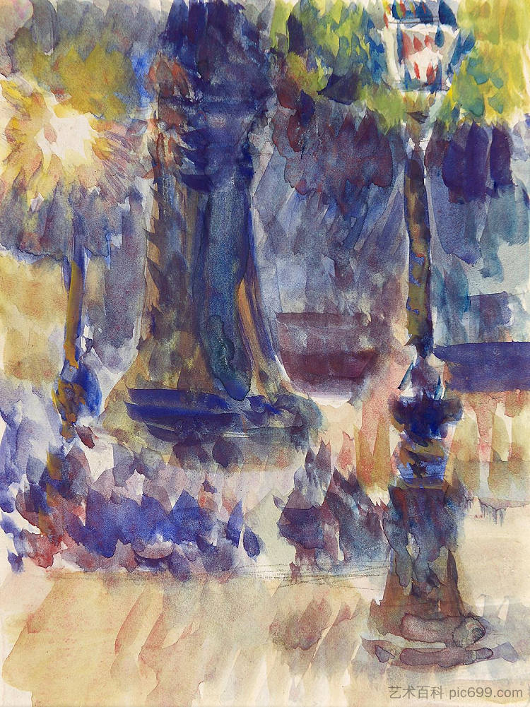 煤气灯，巴黎 Gas Lamps, Paris，路易·海耶特