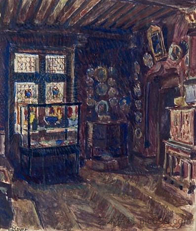 克鲁尼博物馆内部 Interior of the Musée De Cluny (1886)，路易·海耶特