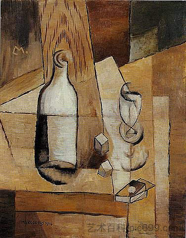 立体主义静物 Nature morte cubiste (1914)，刘易斯·马库锡