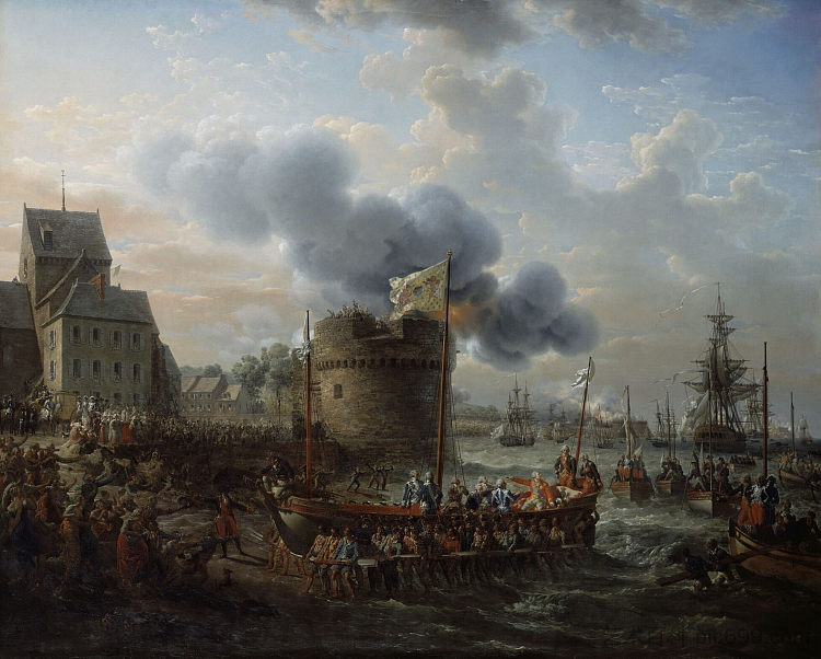 1786年路易十六访问瑟堡港 Louis XVI visitant le port de Cherbourg en 1786 (1817),路易-菲利普·克雷平