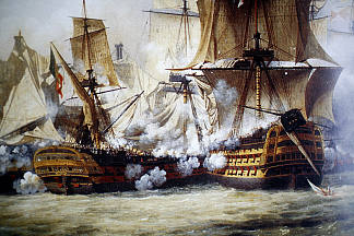 特拉法加战役现场 Scene of the Battle of Trafalgar (1807)，路易-菲利普·克雷平