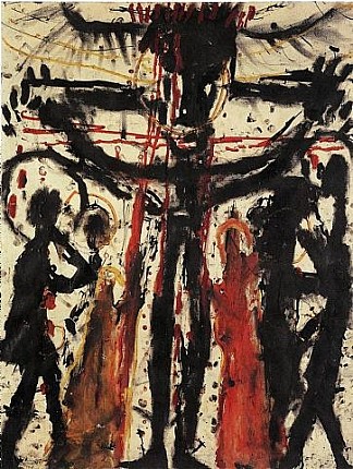 钉十字架（克罗伊齐贡） Crucifixion (Kreuzigung) (1942)，刘易斯·索特
