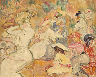 花园里的年轻女子 Young Women in the Garden (c.1898)，刘易斯·瓦尔塔