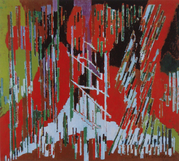 大红色组合物 Grande Composition Rouge (1957; Brussels,Belgium  )，刘易斯.凡林特