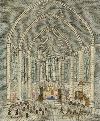 教堂内部 Intérieur d’église，刘易斯·维凡