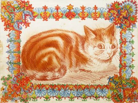 姜猫在装饰 GINGER CAT IN DECORATION，刘易斯·韦恩