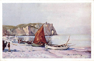 埃特雷塔海滩 La plage d’Étretat (1908)，露易丝·阿伯马