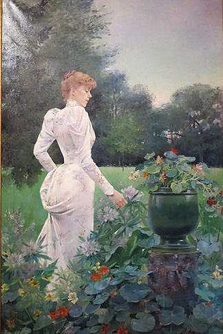 在花丛中 In the Flowers (1892)，露易丝·阿伯马