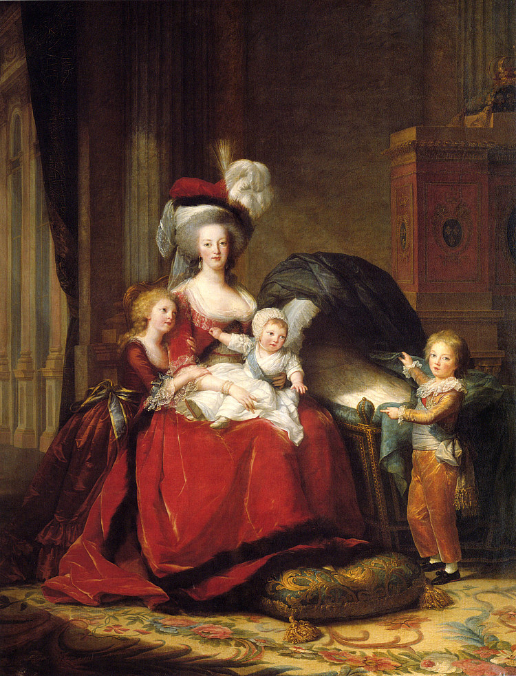 玛丽·安托瓦内特和她的孩子们 Marie Antoinette and her Children (1787)，伊丽莎白·维杰·勒布伦