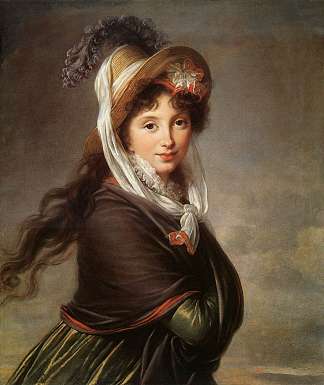 一个年轻女子的肖像 Portrait of a Young Woman (c.1797)，伊丽莎白·维杰·勒布伦