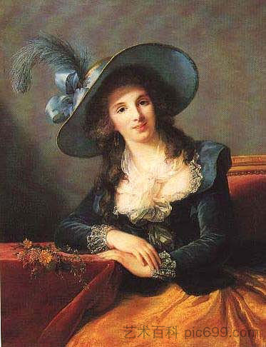 塞居尔伯爵夫人安托瓦内特·伊丽莎白·玛丽·达格索的肖像 Portrait of Antoinette Elisabeth Marie d'Aguesseau, countess of Ségur (1785),伊丽莎白·维杰·勒布伦