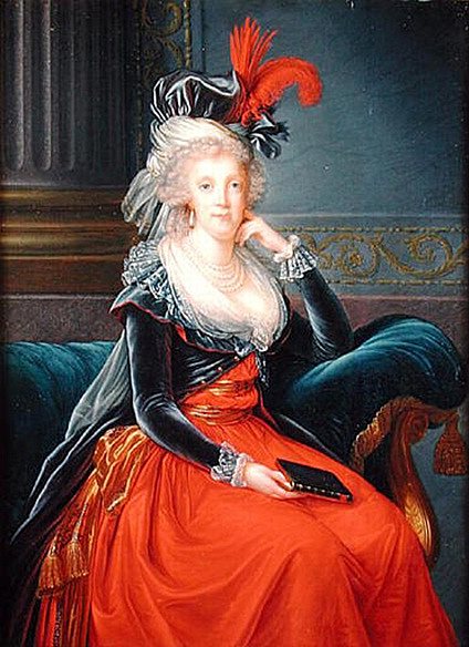 奥地利玛丽亚·卡罗来纳州的肖像 Portrait of Maria Carolina of Austria (1791)，伊丽莎白·维杰·勒布伦