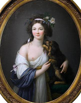 达格索夫人的肖像 Portrait of Mme D’Aguesseau (c.1770)，伊丽莎白·维杰·勒布伦