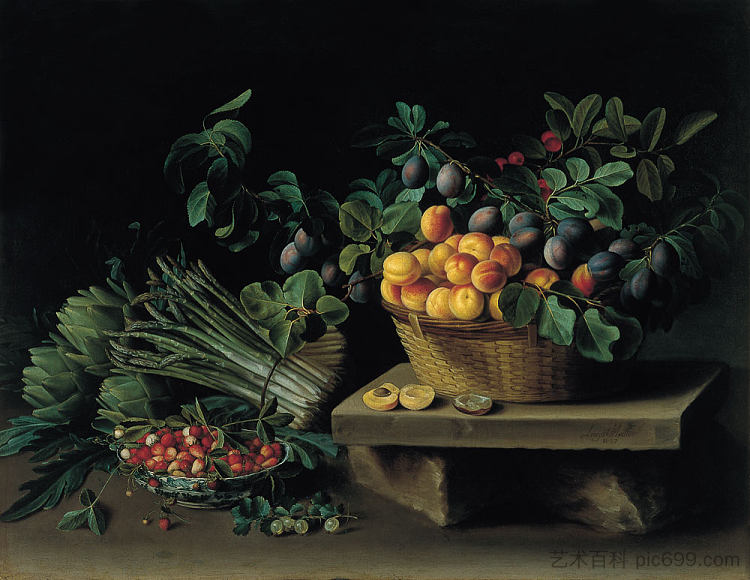 静物与水果 Still Life with Fruit (1637; France  )，路易丝莫永