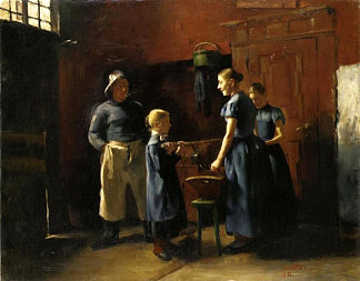 在渔夫之家 In the Fisherman’s House (1886)，洛维斯·科林斯