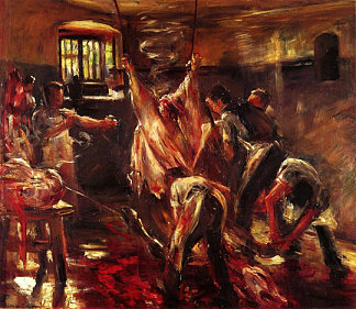 在屠宰场 In the Slaughter House (1893)，洛维斯·科林斯