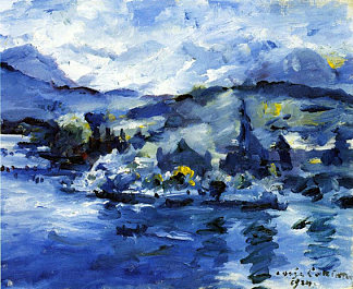 卢塞恩湖-下午 Lake Lucerne-Afternoon (1924)，洛维斯·科林斯