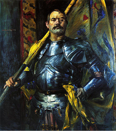 作为旗手的自画像 Self-Portrait as Standard Bearer (1911)，洛维斯·科林斯