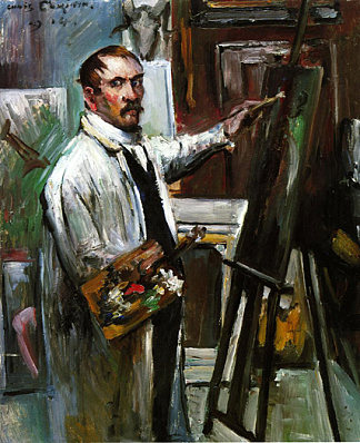 工作室里的自画像 Self-Portrait in the Studio (1914)，洛维斯·科林斯
