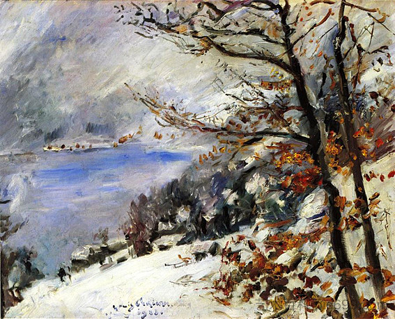 冬天的瓦尔兴湖 The Walchensee in Winter (1923)，洛维斯·科林斯