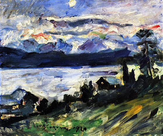 圣约翰前夕的瓦尔兴湖 The Walchensee on Saint John's Eve (1920)，洛维斯·科林斯