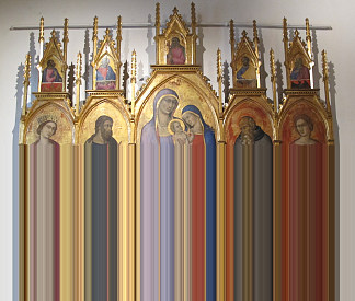梅特扎和圣徒 metterza e santi (c.1367)，卢卡·迪·托梅