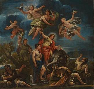 节制的寓言 Allegory of Temperance (1685)，卢卡·吉奥达诺