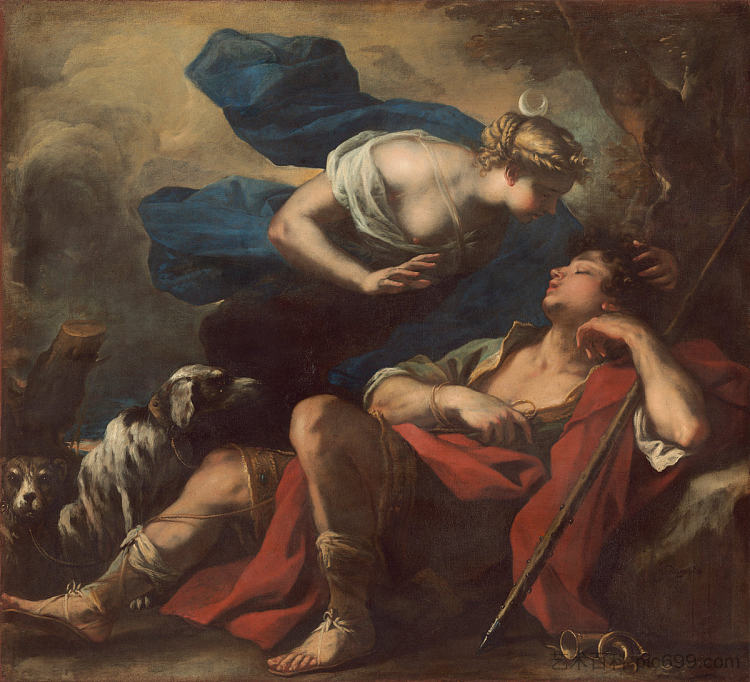 戴安娜和恩底弥翁 Diana and Endymion (1680)，卢卡·吉奥达诺