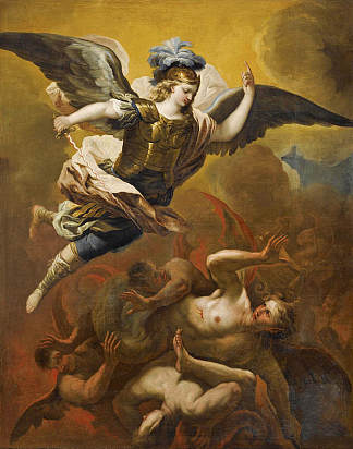 圣迈克尔打败撒旦 Saint Michael Defeating Satan，卢卡·吉奥达诺