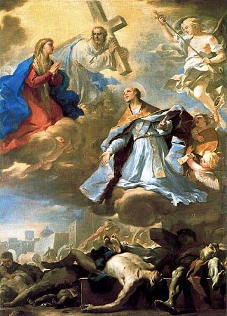 圣热纳罗将那不勒斯从瘟疫中解放出来 San Gennaro Freed Naples from the Plague (1660)，卢卡·吉奥达诺