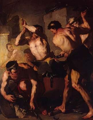 火神锻造厂 The Forge of Vulcan (1660)，卢卡·吉奥达诺