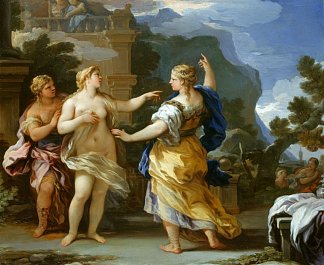 金星用任务惩罚心灵 Venus Punishing Psyche with a Task (1697)，卢卡·吉奥达诺