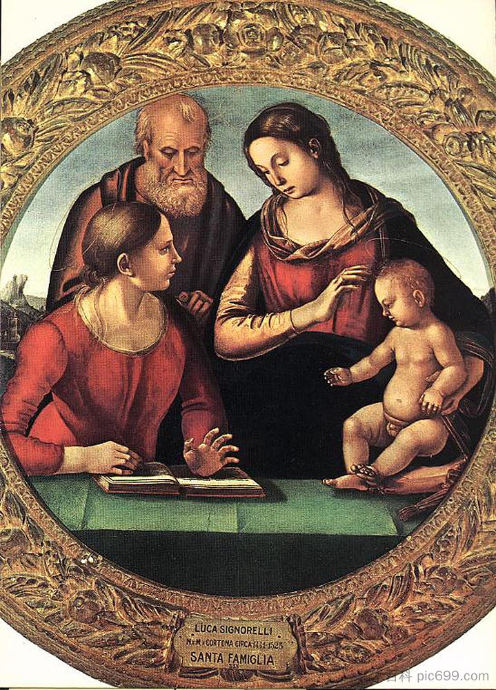 圣凯瑟琳家族 Holy Family with St. Catherine (1490 - 1492)，路加·西诺雷利