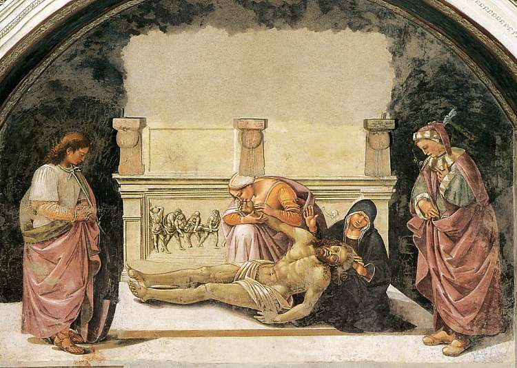 为死去的基督哀悼 Lamentation over the Dead Christ (1499 - 1502)，路加·西诺雷利