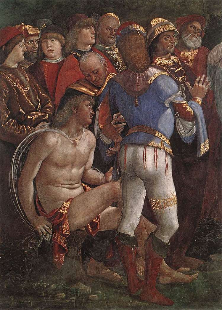 摩西的遗嘱和死亡（细节） Moses's Testament and Death (detail) (1481 - 1482)，路加·西诺雷利