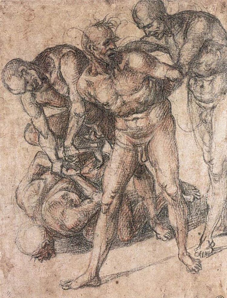 裸体研究 Study of Nudes (c.1500)，路加·西诺雷利