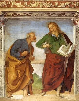使徒彼得和福音传道者约翰 The Apostles Peter and John the Evangelist (1477 – 1482)，路加·西诺雷利
