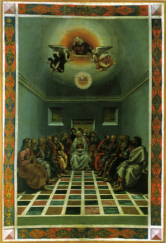 圣灵的降临 The Descent of the Holy Ghost (1494)，路加·西诺雷利