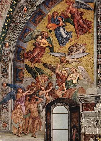 最后的审判（作品的左半部分 – 被送往天堂的祝福者） The Last Judgment (The left part of the composition – The Blessed Consigned to Paradise) (1499 – 1502)，路加·西诺雷利