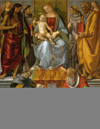 圣母与圣徒登基 Virgin Enthroned with Saints (1491)，路加·西诺雷利