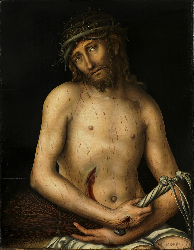 Chtist 飾演 The Man of Sorrows Chtist as the Man of Sorrows (1515; Germany  )，大·卢卡斯·克拉纳赫