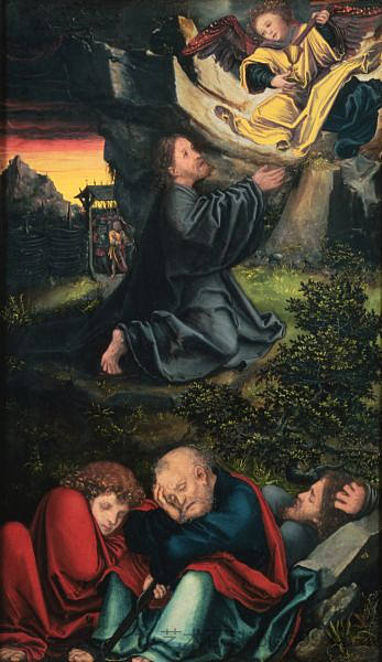 客西马尼园 The Garden of Gethsemane (c.1518; Germany  )，大·卢卡斯·克拉纳赫