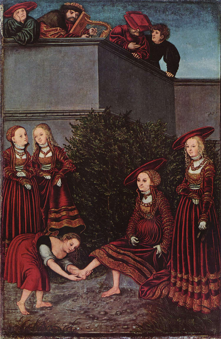 大卫和拔示巴 David and Bathsheba (1526; Germany ),大·卢卡斯·克拉纳赫