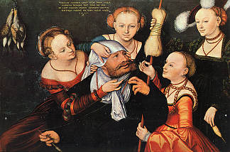 赫拉克勒斯和奥姆法勒 Heracles and Omphale (1537; Germany                     )，大·卢卡斯·克拉纳赫