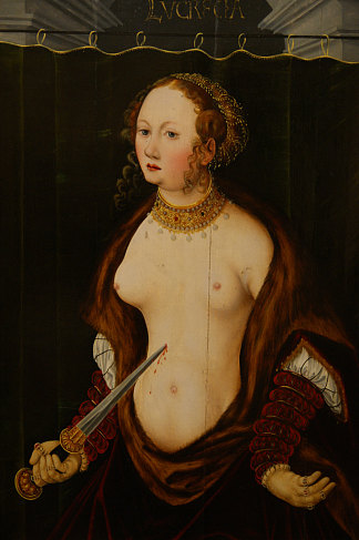 卢克丽霞自杀。 Lucretia committing suicide. (c.1550; Germany                     )，大·卢卡斯·克拉纳赫