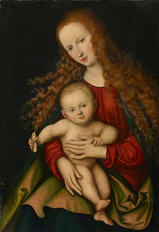 麦当娜和孩子 Madonna and Child (1529)，大·卢卡斯·克拉纳赫