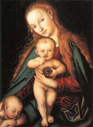 麦当娜和孩子 Madonna and Child (1540; Germany                     )，大·卢卡斯·克拉纳赫