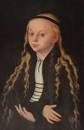 一个年轻女孩的肖像（马格达莱娜路德） Portrait of a Young Girl (Magdalena Luther) (c.1520; Germany                     )，大·卢卡斯·克拉纳赫